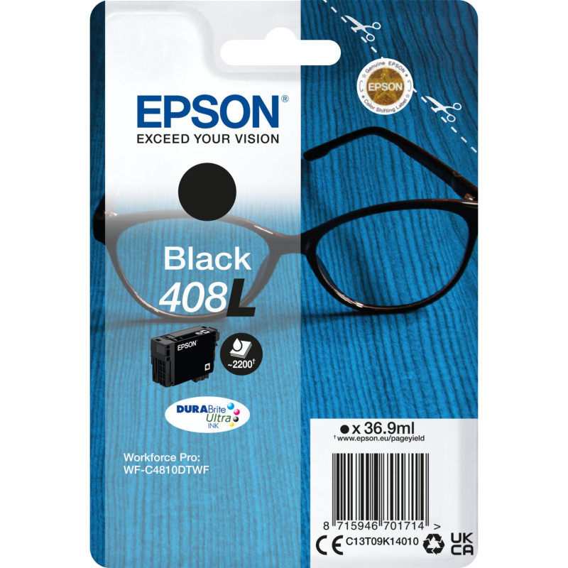 Epson Tintenpatrone schwarz DURABrite Ultra Ink 408 L T 09K1