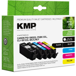 KMP Multipack kompatibel mit Canon PGI-580/CLI-581 BKCMY XXL