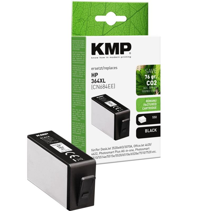KMP ink cartridge black replaces HP CN 684 EE No. 364 XL