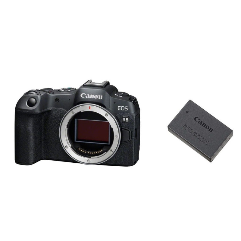 Canon EOS R8 body + dodatkowy akumulator LP-E17 + cashback 300 zł