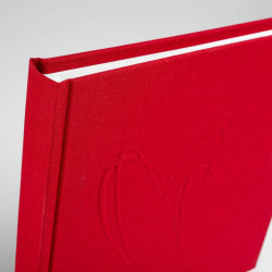 Walther My Heart rot       20x20 40 weiße S. Leineneinband FA243R