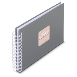 Hama  Fine Art  Spiral Steingrau 24x17 50 weiße Seiten    9836