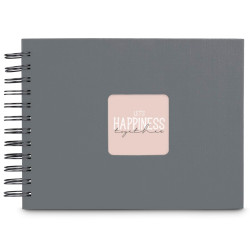 Hama  Fine Art  Spiral Steingrau 24x17 50 schwarze Seiten    9839