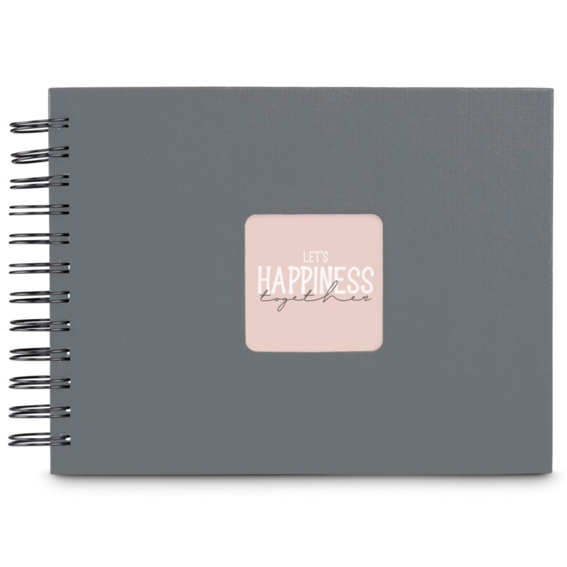 Hama  Fine Art  Spiral Steingrau 24x17 50 schwarze Seiten    9839