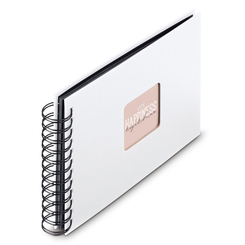 Hama  Fine Art  Spiral weiß 24x17 50 schwarze Seiten    9845