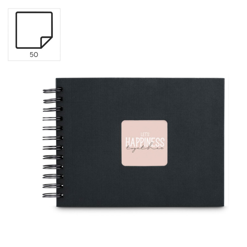 Hama  Fine Art  Spiral NewBlack 24x17 50 schwarze Seiten    9833