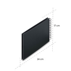 Hama  Fine Art  Spiral NewBlack 24x17 50 schwarze Seiten    9833