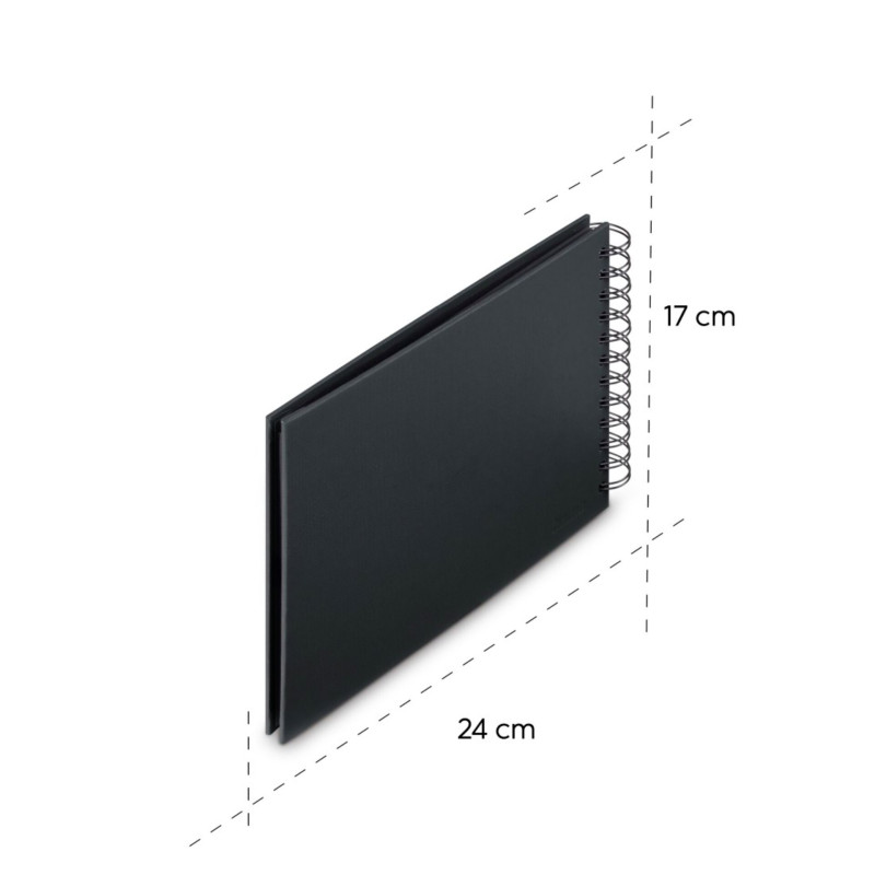 Hama  Fine Art  Spiral NewBlack 24x17 50 schwarze Seiten    9833