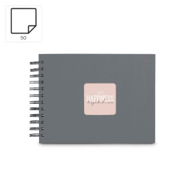 Hama  Fine Art  Spiral Steingrau 24x17 50 schwarze Seiten    9839