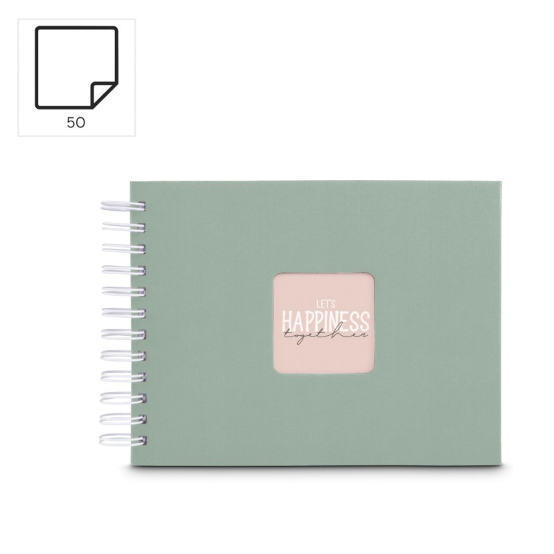 Hama  Fine Art  Spiral Salbei 24x17 50 weiße Seiten    9866