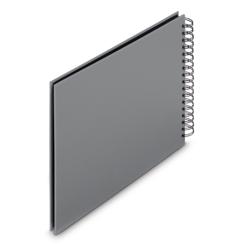 Hama  Fine Art  Spiral Steingrau 28x24 50 schwarze Seiten    9840