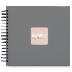 Hama  Fine Art  Spiral Steingrau 28x24 50 schwarze Seiten    9840