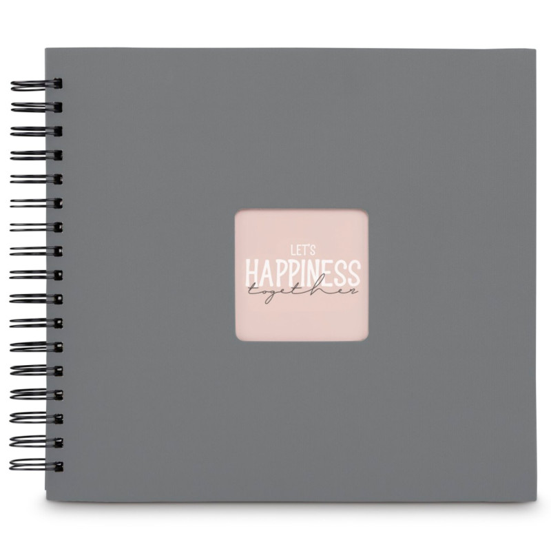 Hama  Fine Art  Spiral Steingrau 28x24 50 schwarze Seiten    9840