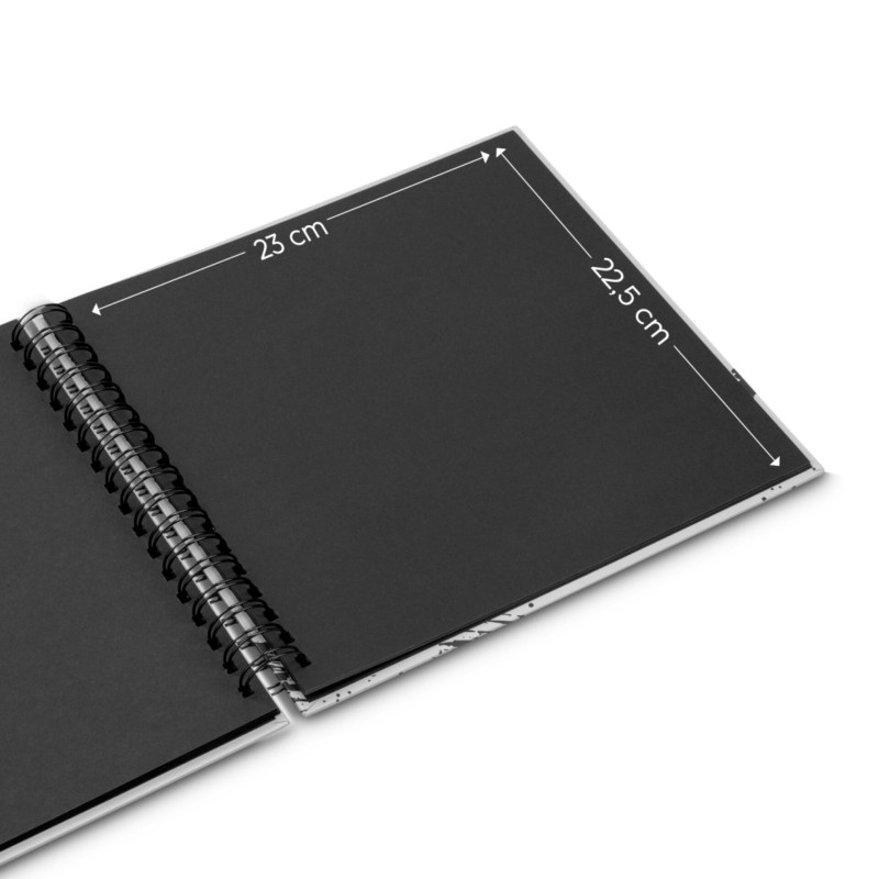 Hama  Fine Art  Spiral Steingrau 28x24 50 schwarze Seiten    9840