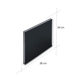 Hama  Fine Art  Spiral NewBlack 28x24 50 weiße Seiten    9831