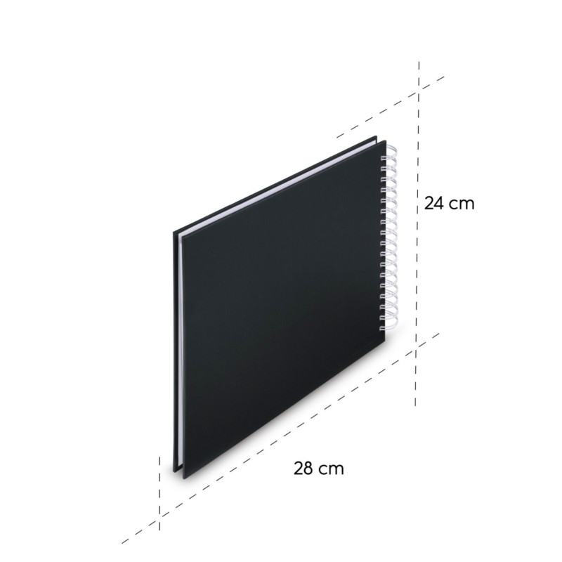 Hama  Fine Art  Spiral NewBlack 28x24 50 weiße Seiten    9831