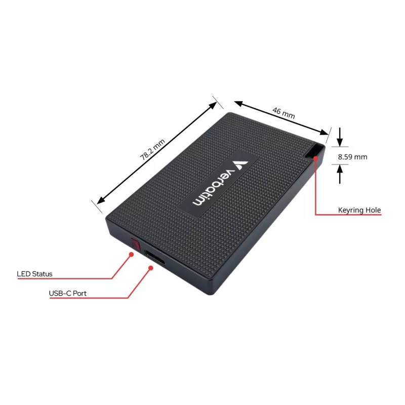 Verbatim Metal Mini SSD      1TB USB-C Gen 2                32031