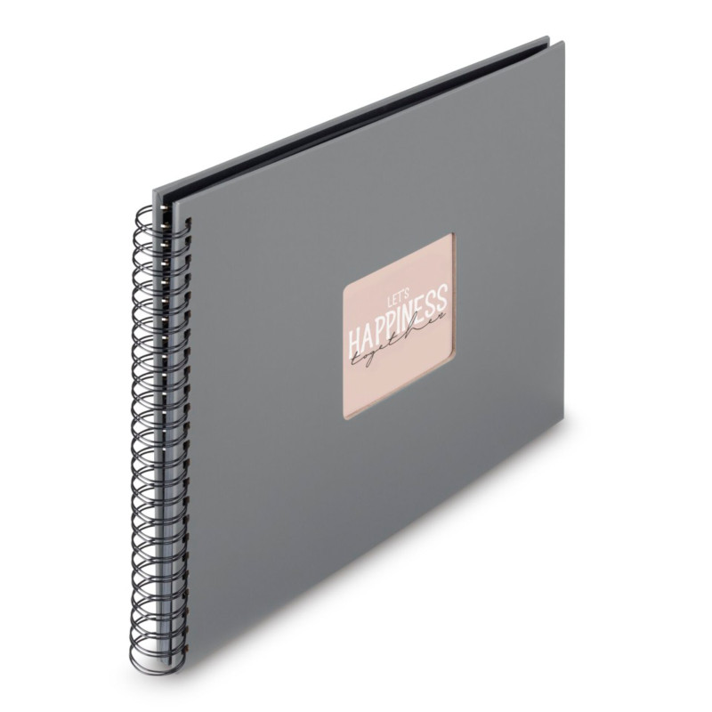 Hama  Fine Art  Spiral Steingrau 36x32 50 schwarze Seiten    9841