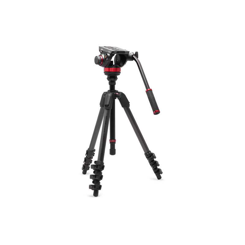 Manfrotto Statyw 055 Video Carbon Black z głowicą 502AH