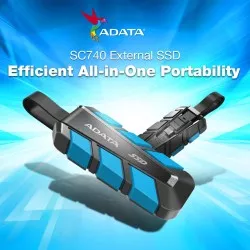 ADATA Externe SSD SC740      2TB Plug&Go blue 1050/1000  MIL.STD