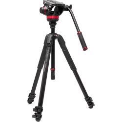 Manfrotto Statyw 055 Video Alu Black z głowicą 502AH