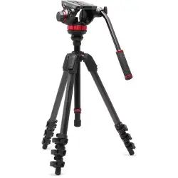 Manfrotto Statyw 055 Video Carbon Black z głowicą 502AH