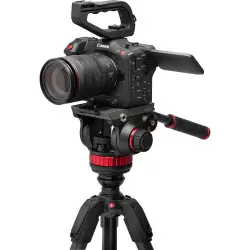 Manfrotto Statyw 055 Video Carbon Black z głowicą 502AH
