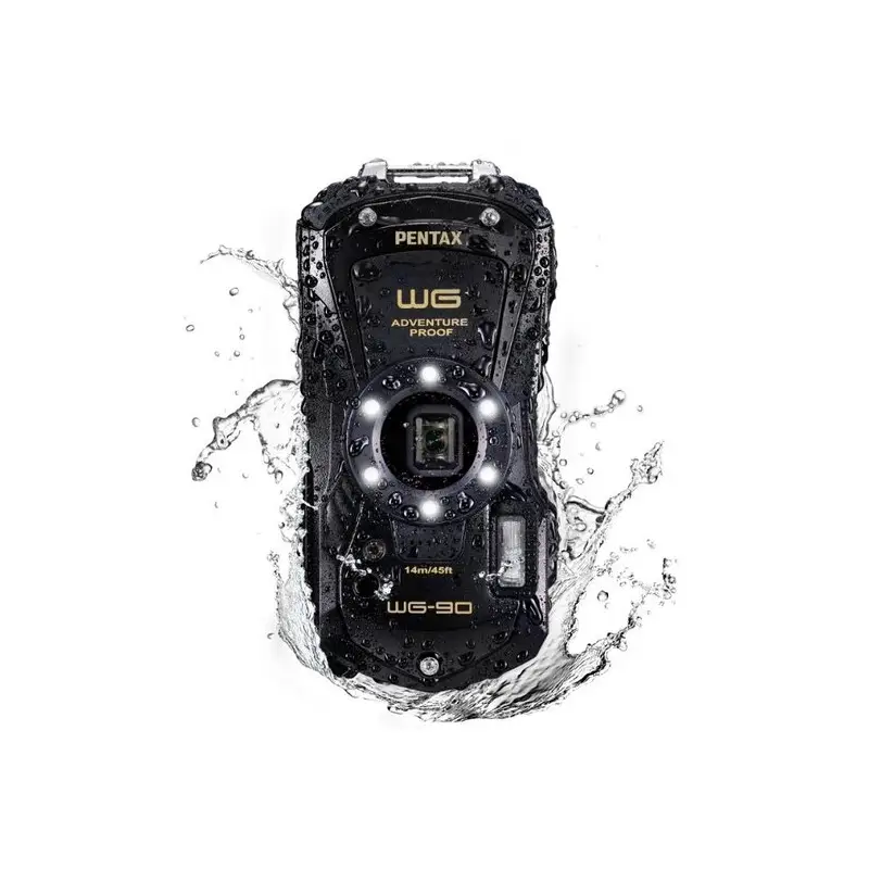 Aparat fotograficzny Pentax WG-90 Czarny z Wysokim Zoomem Optycznym o Odporności na Warunki Ekstremalne