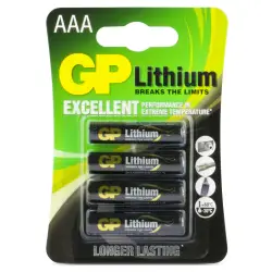 1x4 GP Lithium Micro 1,5V AAA                   07024LF-C4