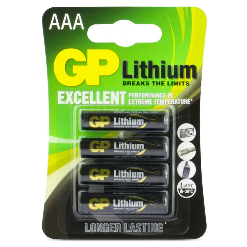 1x4 GP Lithium Micro 1,5V AAA                   07024LF-C4