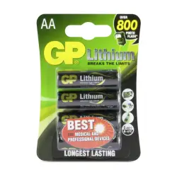 1x4 GP Lithium Mignon 1,5V AA                     07015LF-C