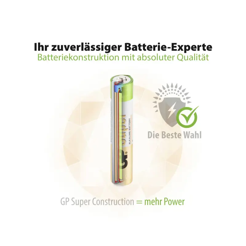 1x2 GP Super Alkaline AAAA baterie                 03025AC2