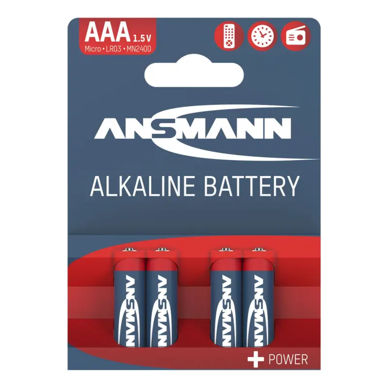 1x4 Ansmann Alkaline Micro AAA LR 03 red-line