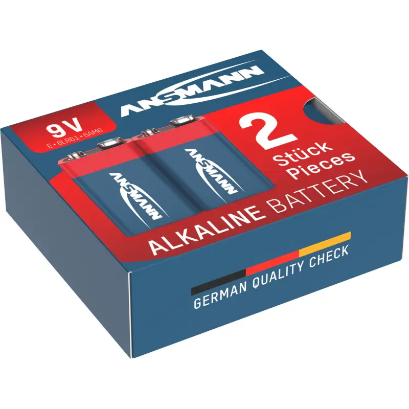 1x2 Ansmann Alkaline 9V-Block red-line