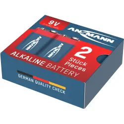 1x2 Ansmann Alkaline 9V-Block red-line