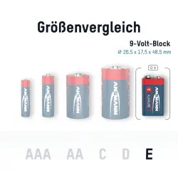 1x2 Ansmann Alkaline 9V-Block red-line