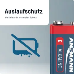 1x2 Ansmann Alkaline 9V-Block red-line