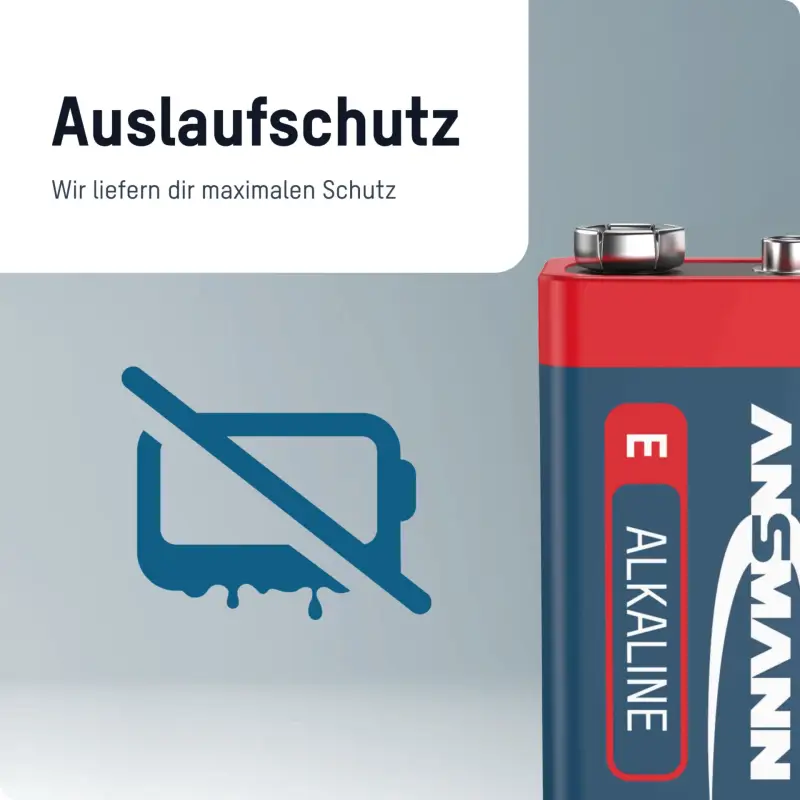 1x2 Ansmann Alkaline 9V-Block red-line