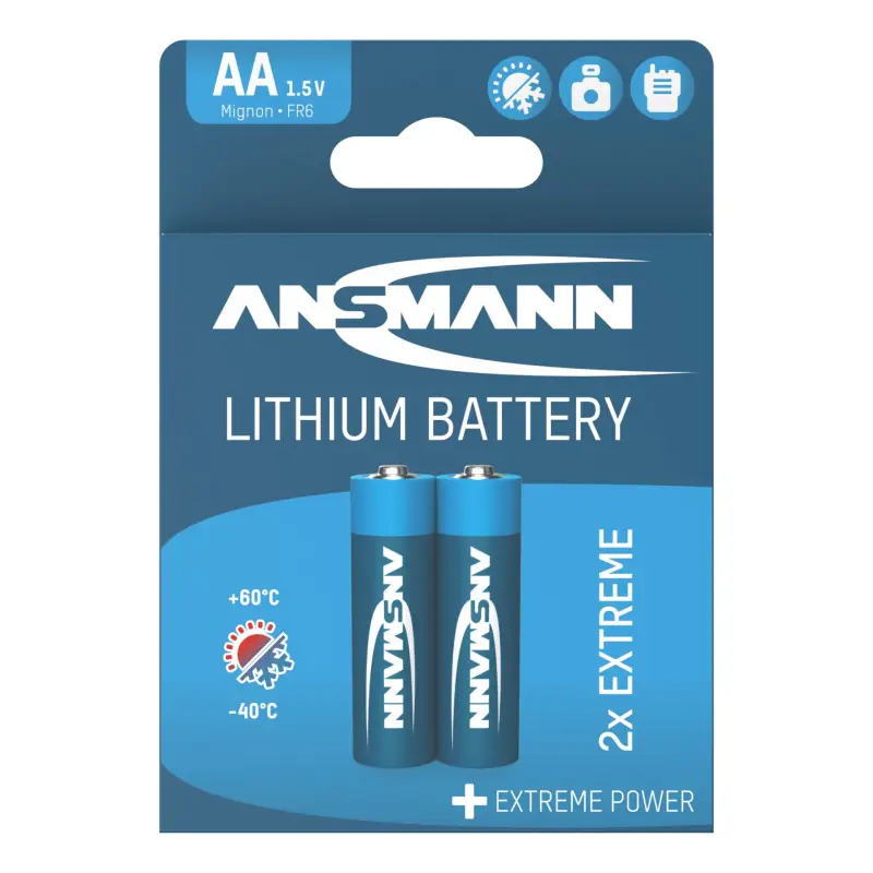 1x2 Ansmann Lithium Mignon AA LR 6 Extreme