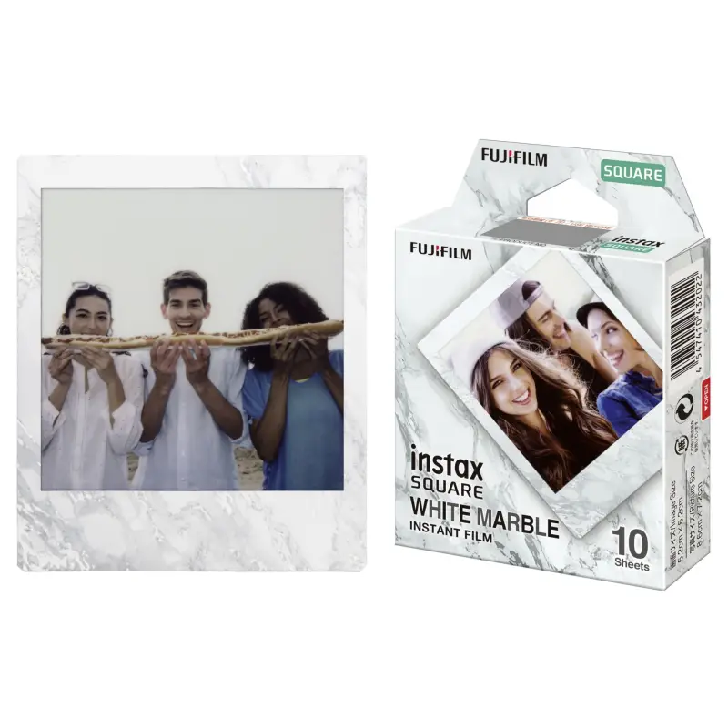 1 Fujifilm instax Square Film white marble