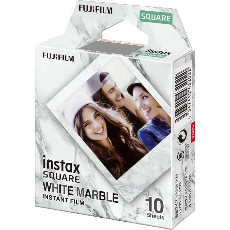 1 Fujifilm instax Square Film white marble