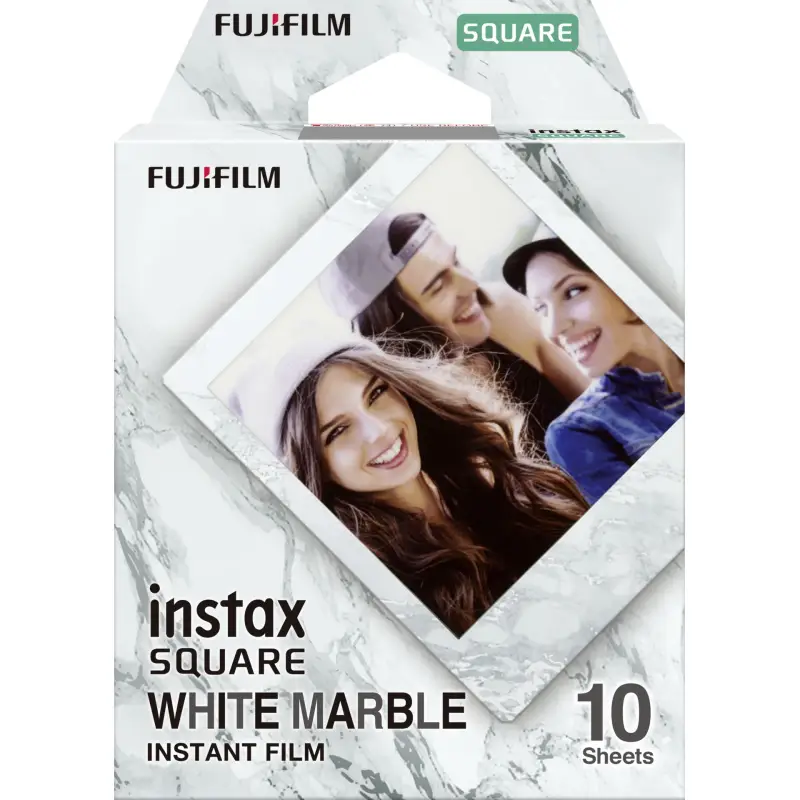 1 Fujifilm instax Square Film white marble