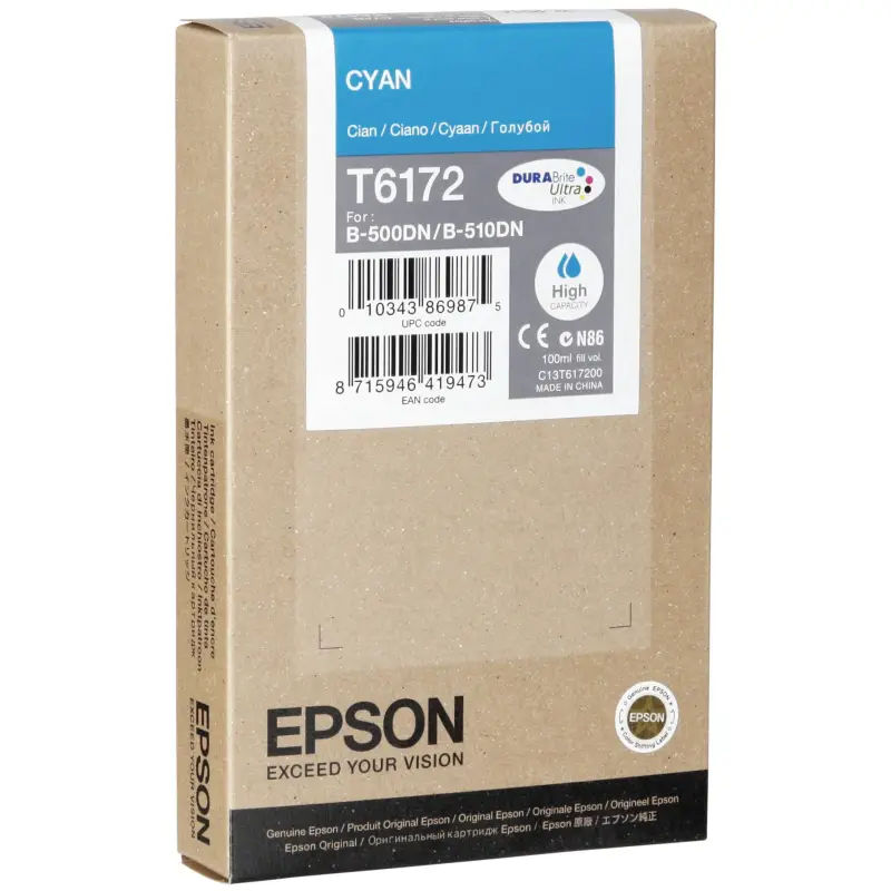 Epson Tusz cyan T 617 High Cap.  100 ml   T 6172