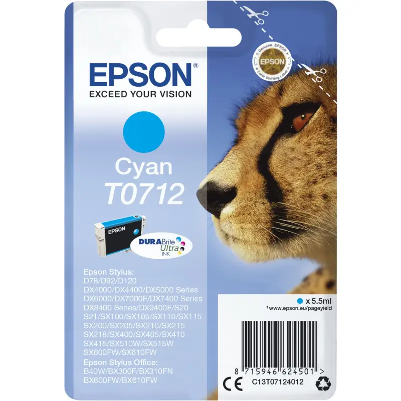 Epson Tusz cyan DURABrite T 071   T 0712