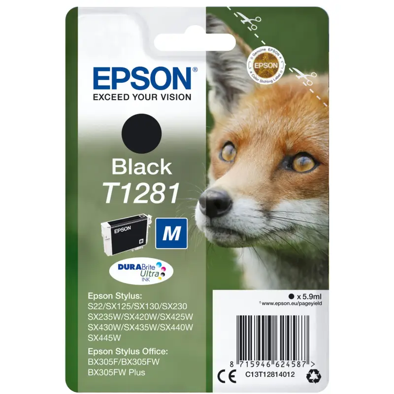 Epson Tusz czarny DURABrite T 128   T 1281