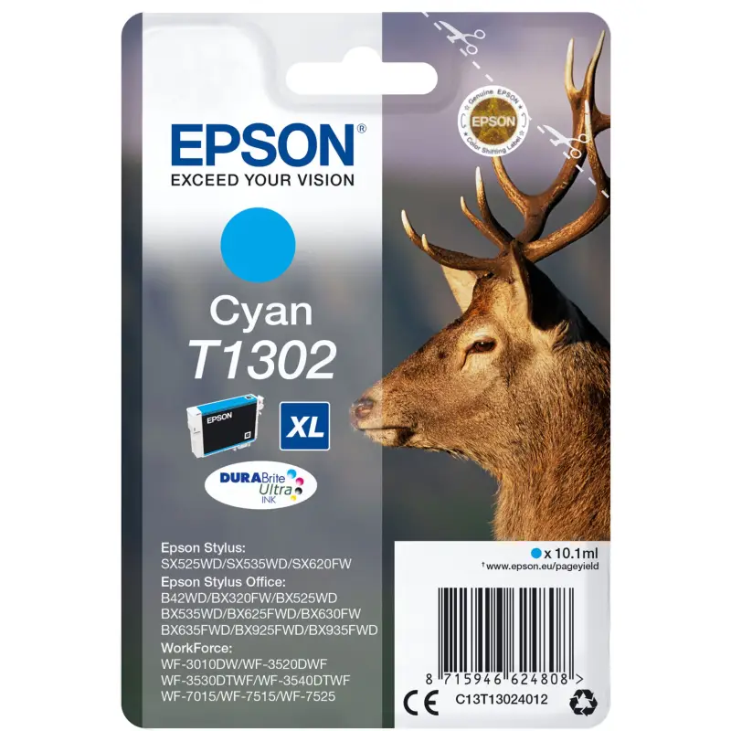 Epson Tusz cyan DURABrite T 130   T 1302