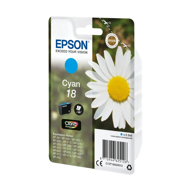 Epson Tusz cyan Claria Home T 180         T 1802