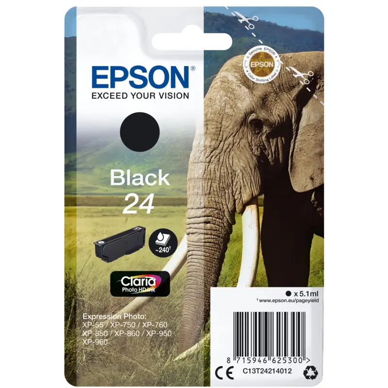 Epson Tusz czarny Claria Photo HD T 242     T 2421