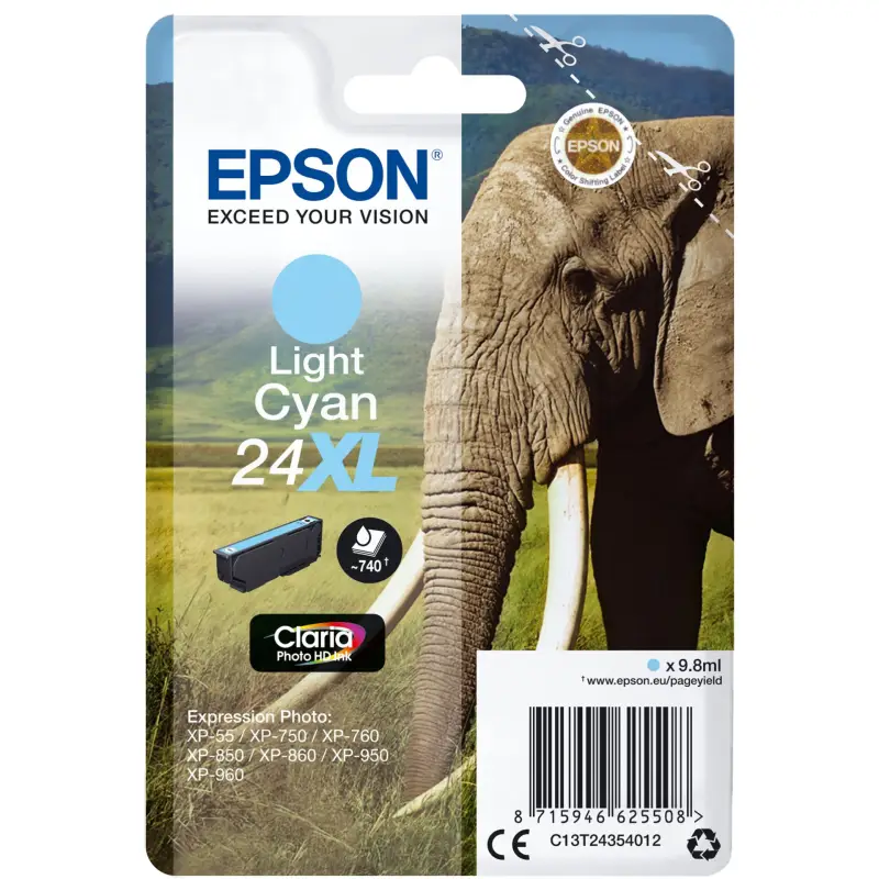 Epson Tusz XL light cyan Claria Home HD       T 2435