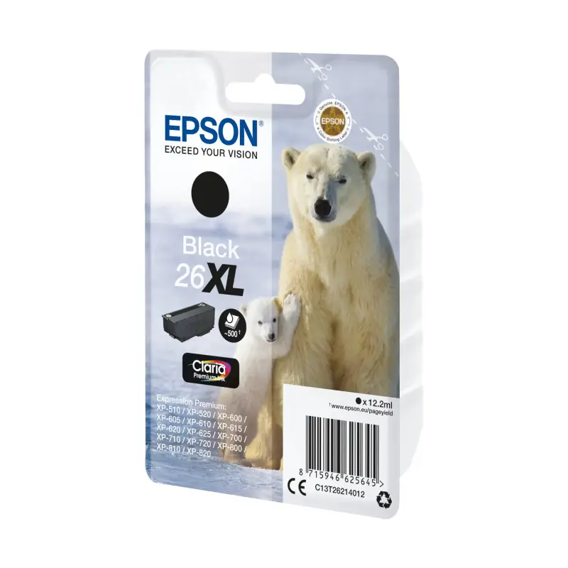 Epson Tusz XL czarny Claria Premium T 262      T 2621